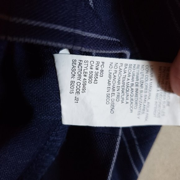 Izod Blue Gray Stripe Short Sleeve Men's Athletic Golf Polo Shirt, size Small - Picture 9 of 11